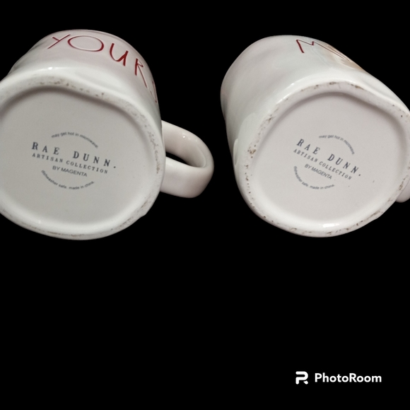 Rae Dunn "Yours" and "Mine" Mugs - Picture 2 of 2